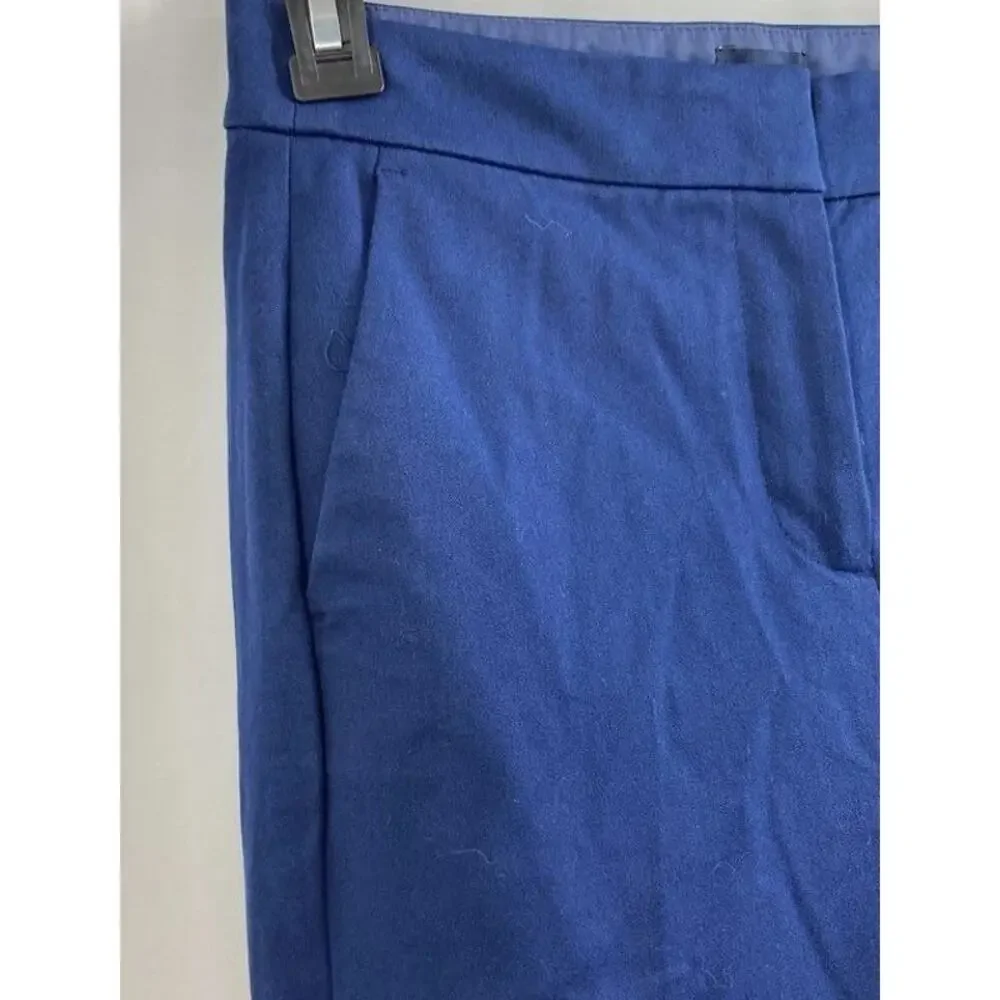 NWT J.Crew Kelsey Womens Cropped Pants Womens Blue High Rise Flared Leg Size 4